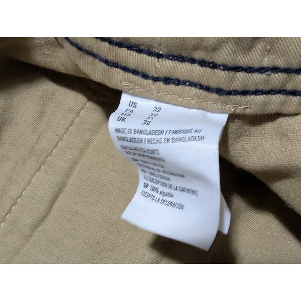 American Eagle Chino Shorts Mens 32 Khaki Tan Flat Front Cotton Casual Summer - Picture 6 of 9
